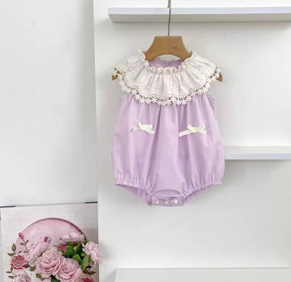 Blossom Bow Lace Summer Romper