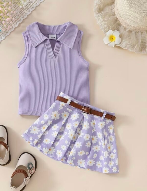 Daisy Bloom Pleated Co-ord Set