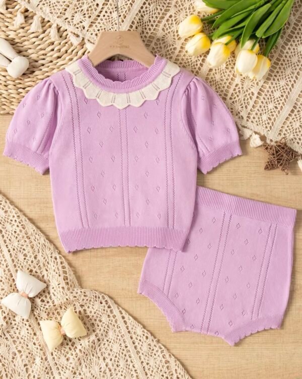 Pastel Blossom Lace Collar Set