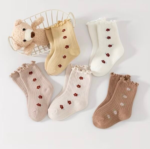 Vintage Floral Mid-Calf Baby Socks