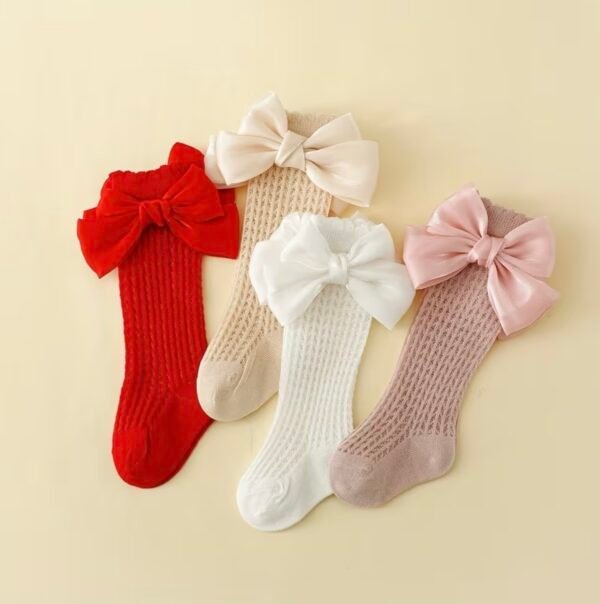 Baby Bow Mesh Knee-High Socks