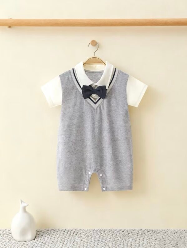 Little Gentleman Tuxedo Romper