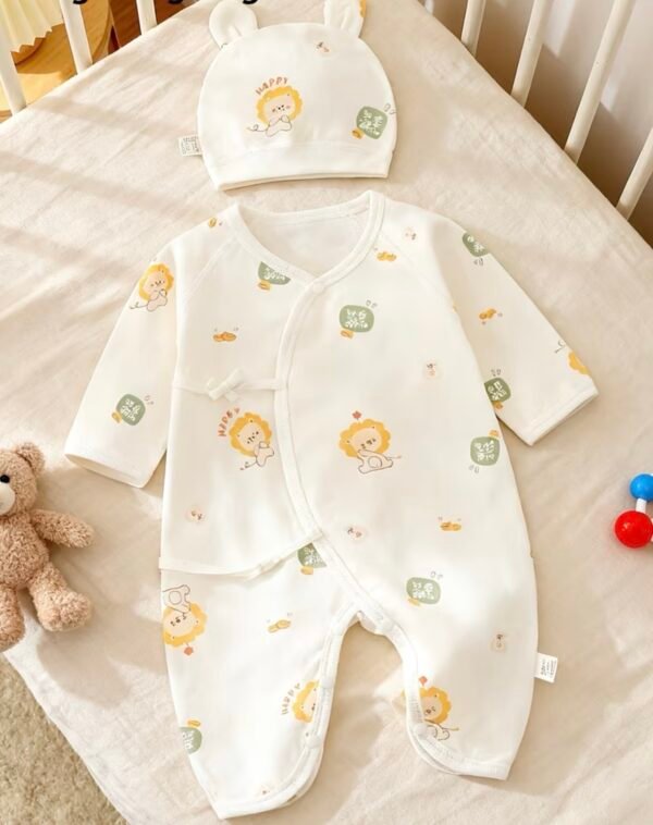 Cozy Knit Belly-Tie Onesie Set