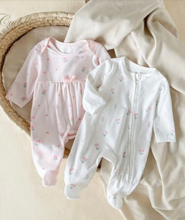 Baby Girl Footed Jumpsuit