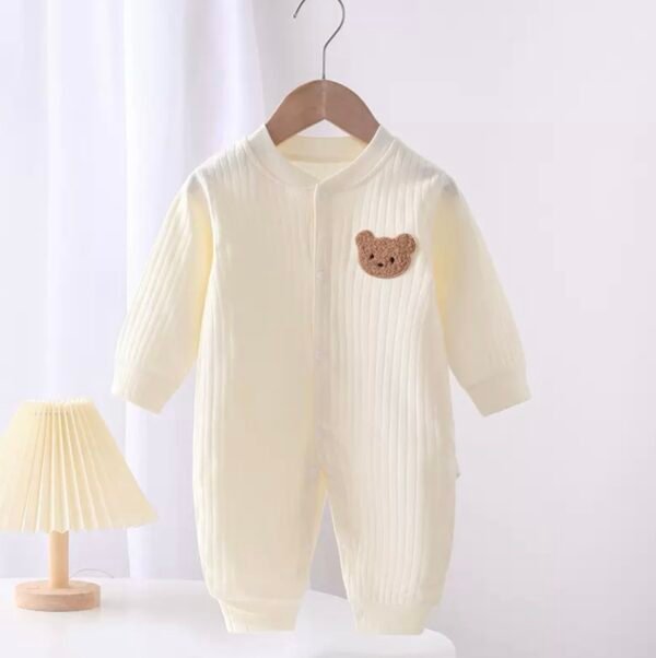 Little Teddy Ribbed Romper 🤎